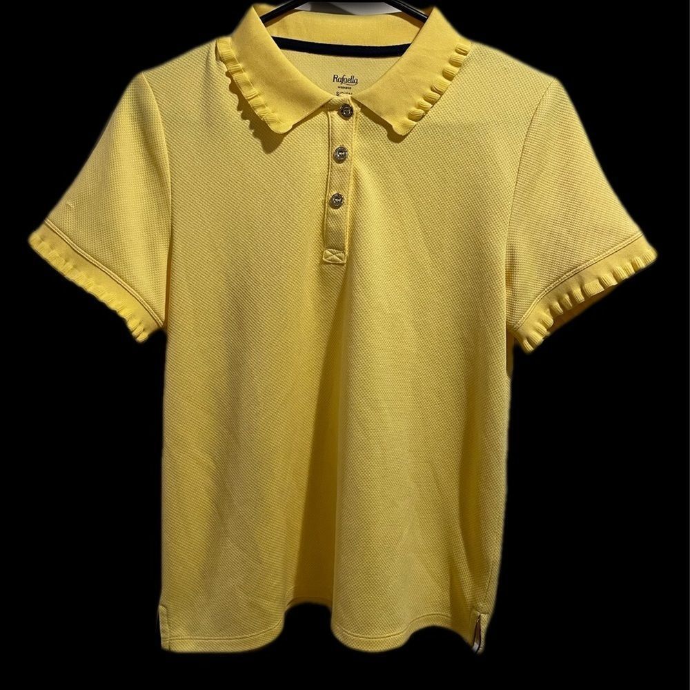 Yellow Rafaella Weekend Golf Collared Shirt
